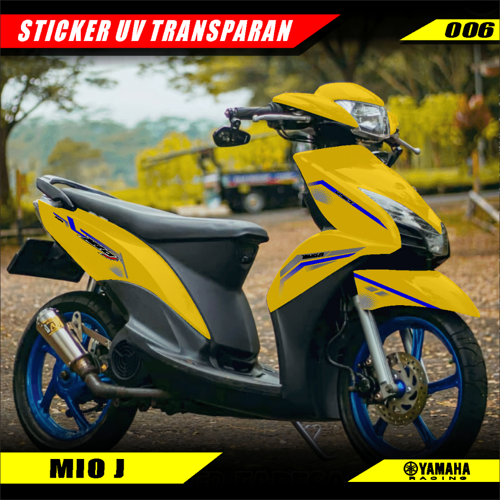 STRIPING TRANSPARAN MIO J VARIASI LIST MOTOR DESAIN MINIMALIS GPC 006