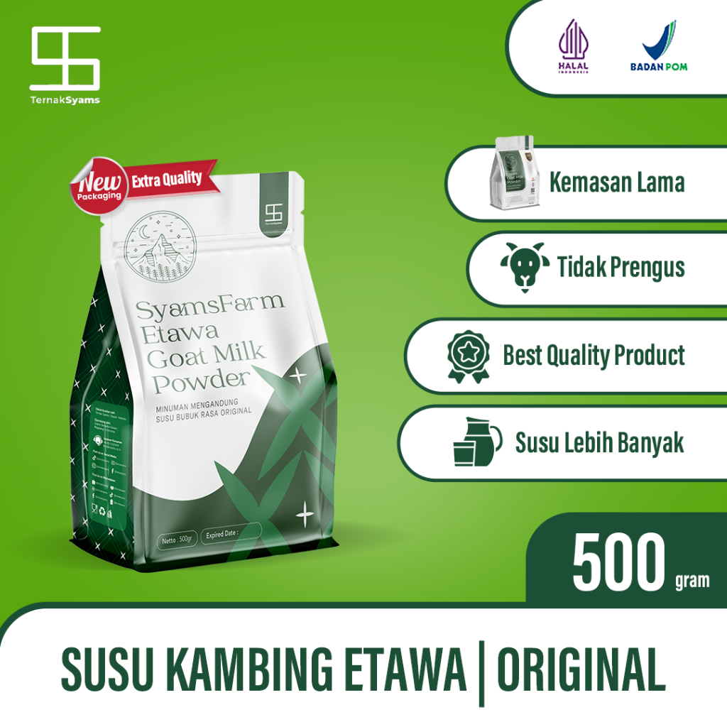 

Premium susu kambing etawa ternak syams 500 gram pure murni