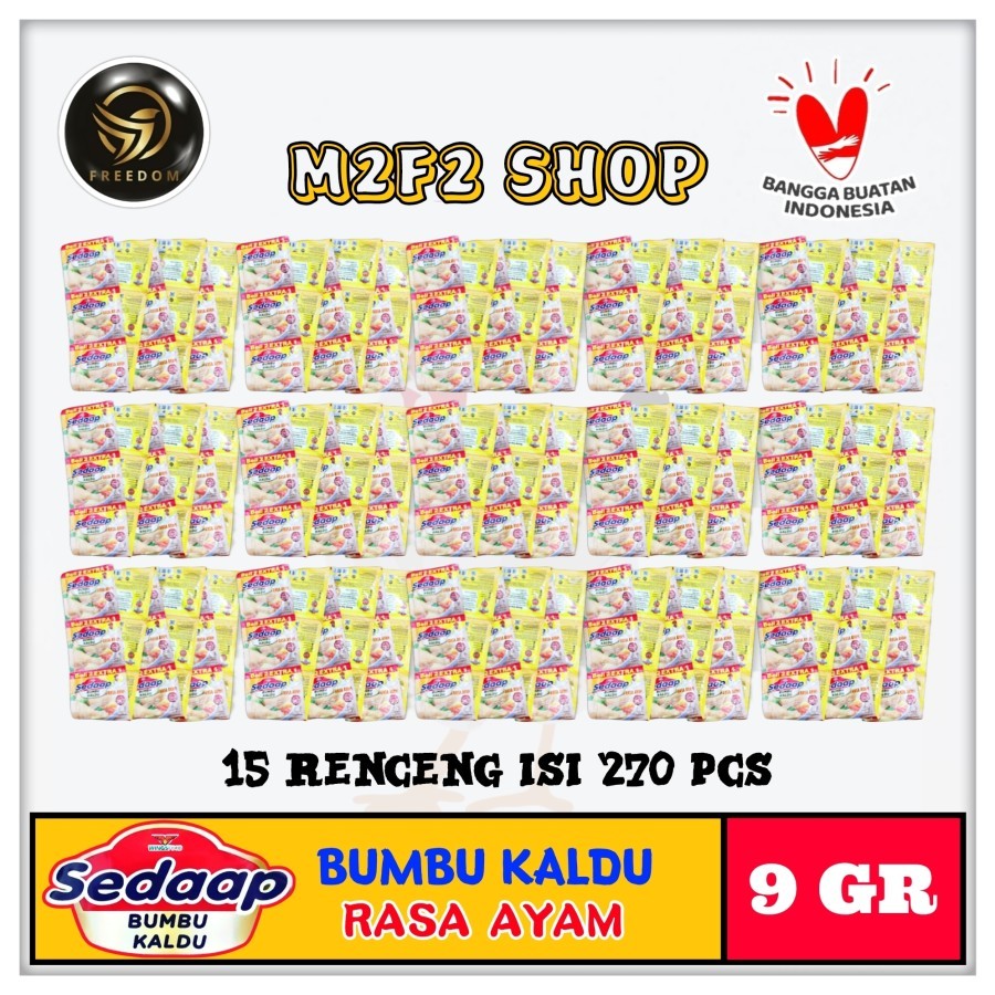 

Sedaap Bumbu Kaldu Penyedap Masakan Rasa Ayam Sachet - 9 gr (Kemasan 15 Renceng)
