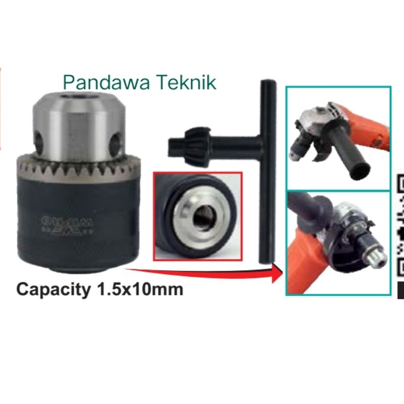 kepala bor untuk gerinda tangan wipro kgr 03