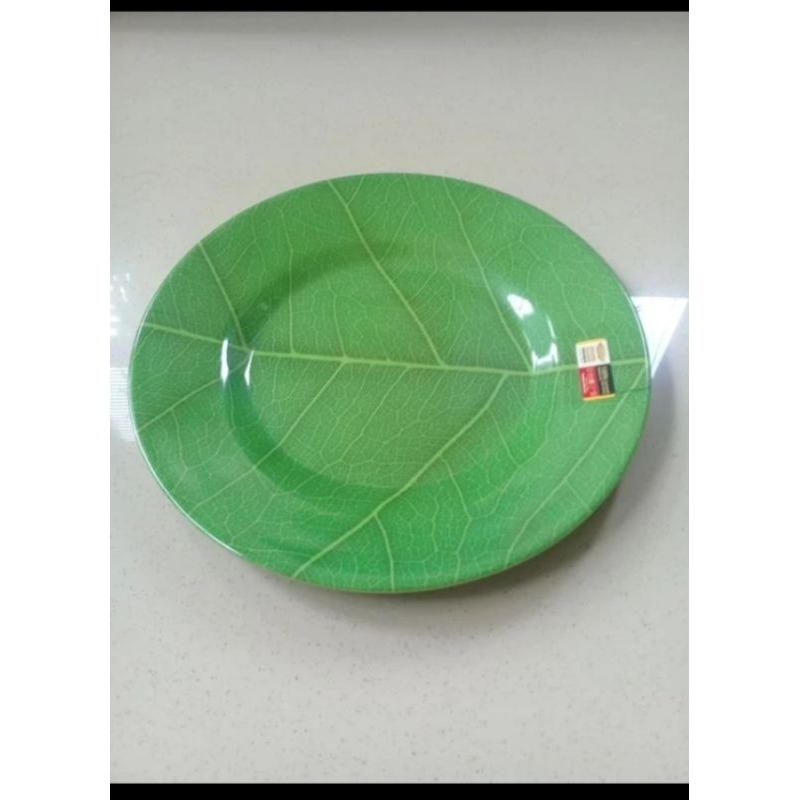 Piring Daun Ceper Bulat Melamin P0210D Golden Dragon