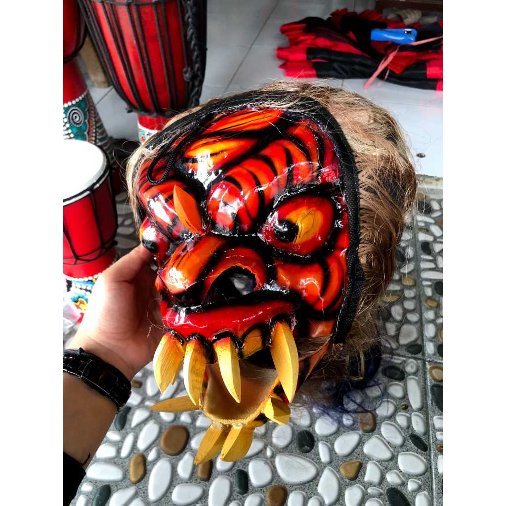 TERBARU ✔ topeng buto gedruk mainan anak / topeng gedruk bahan mika / TOPENG BUTO RAMPAK JARANAN