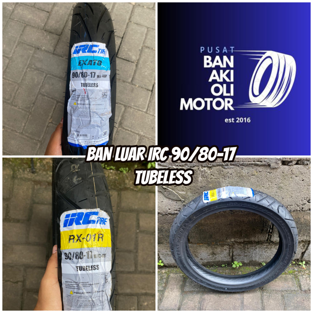 BAN LUAR IRC 90/80-17 TUBELESS NF/NR/RX01 BAN LUAR DEPAN BELAKANG RING 17 || BAN LUAR MOTOR RING 17 