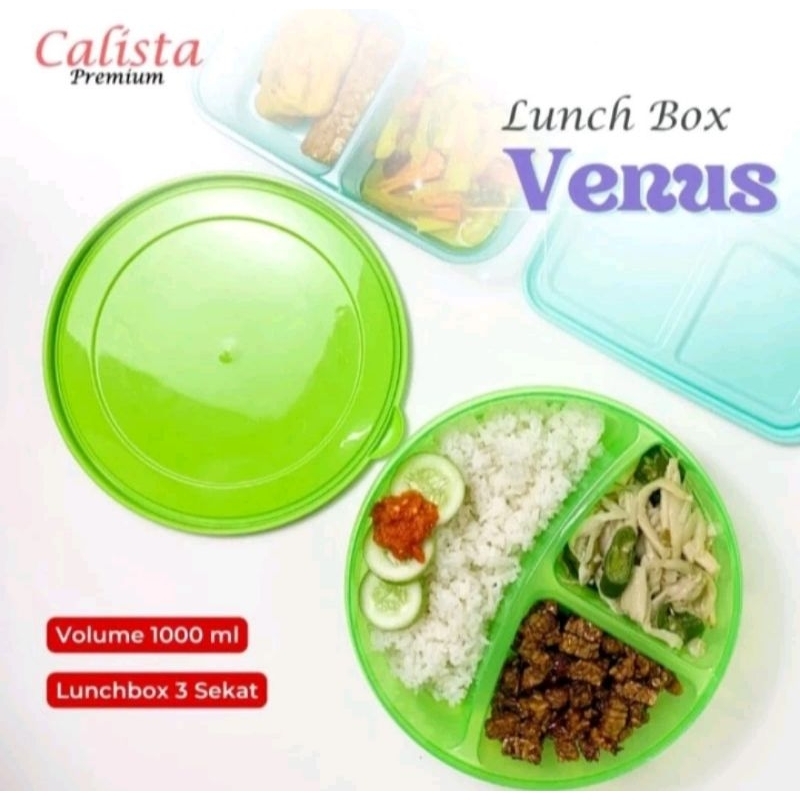 CALISTA LUCH BOX VENUS TEMPAT MAKAN / TEPAK MAKAN BULAT SEKAT 3