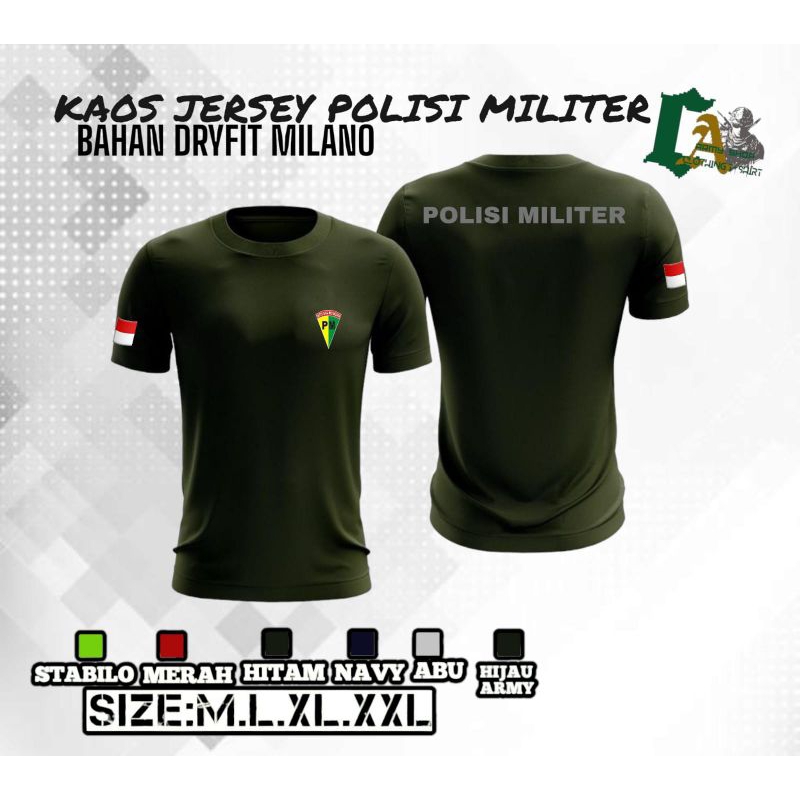KAOS JERSEY POLISI MILITERB [PM] // KAOS RUNNING POLISI MILITER // KAOS POLISI MILITER TERBARU BISA 
