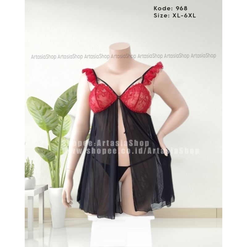 Lingerie Jumbo 3XL-7XL Baju Tidur Seksi Transparan Ukuran Besar Original Big Size Seserahan Lingerie