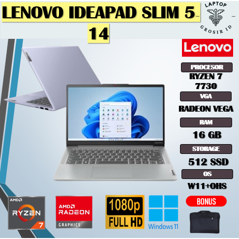 LENOVO IDEAPAD SLIM 5 14 RYZEN 7 7730 16GB 512GB 14.0FHD
