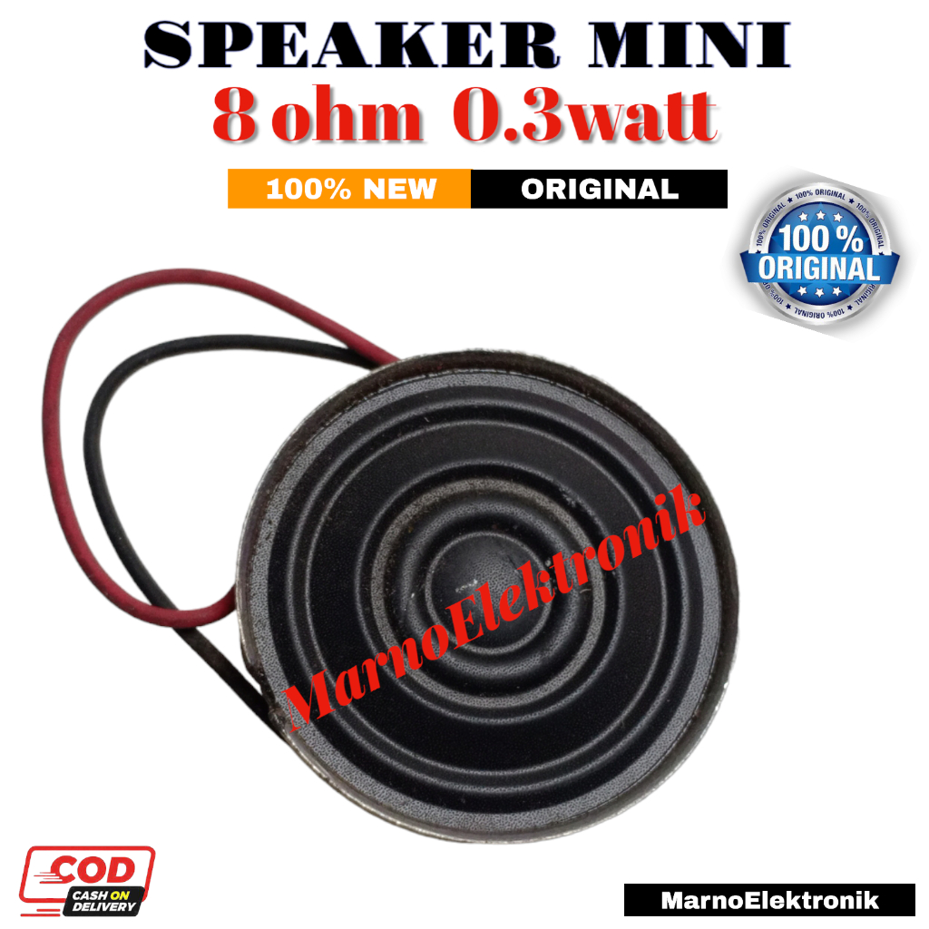 SPEAKER MINI 8 OHM 0,3 WATT MINI SPEKER 8OHM 0.3W ORIGINAL