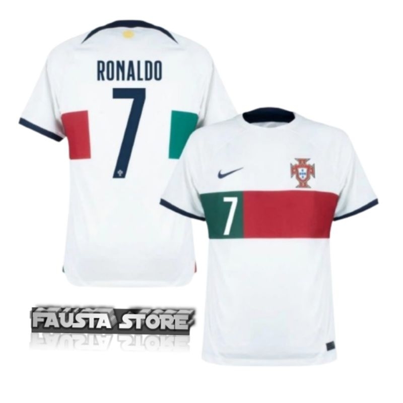 Jersey anak timnas Portugal Ronaldo kaos bola anak Portugal Ronaldo away terbaru atasan