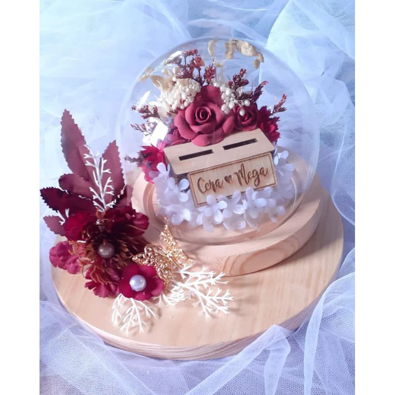 Glass Dome lamaran/nikah/tempat cincin