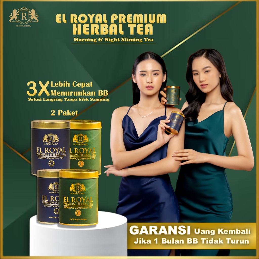 

El Royal Herbal Tea Teh Hijau Diet Minuman Pelangsing Sliming Slimming Tea Penurun Berat Badan Ampuh Cepat Dan BPOM 2 Paket