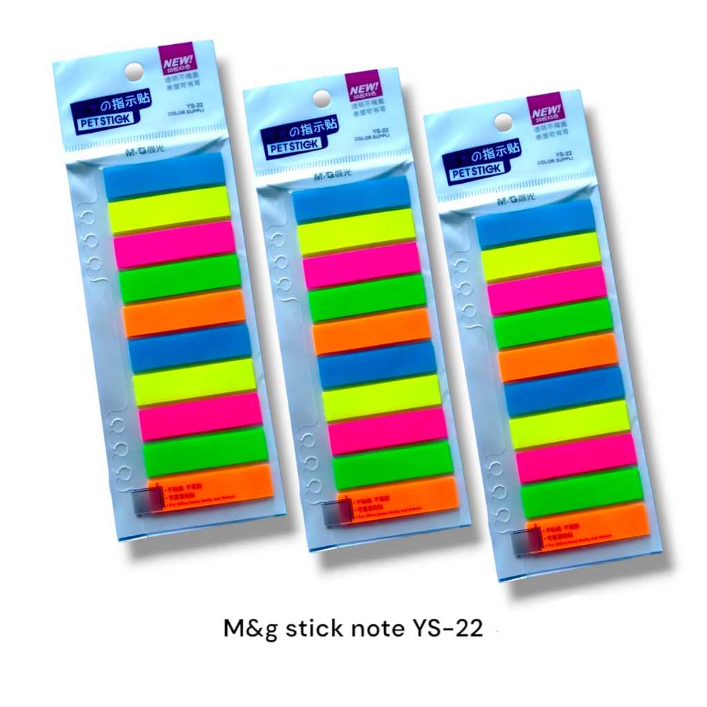 

Sticky Notes Plastik Page Marker Indexer 10 warna M&G Penanda Buku