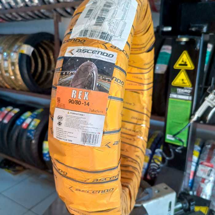 BAN LUAR ASCENDO 90/80-14 REX PRO-02 TUBELESS