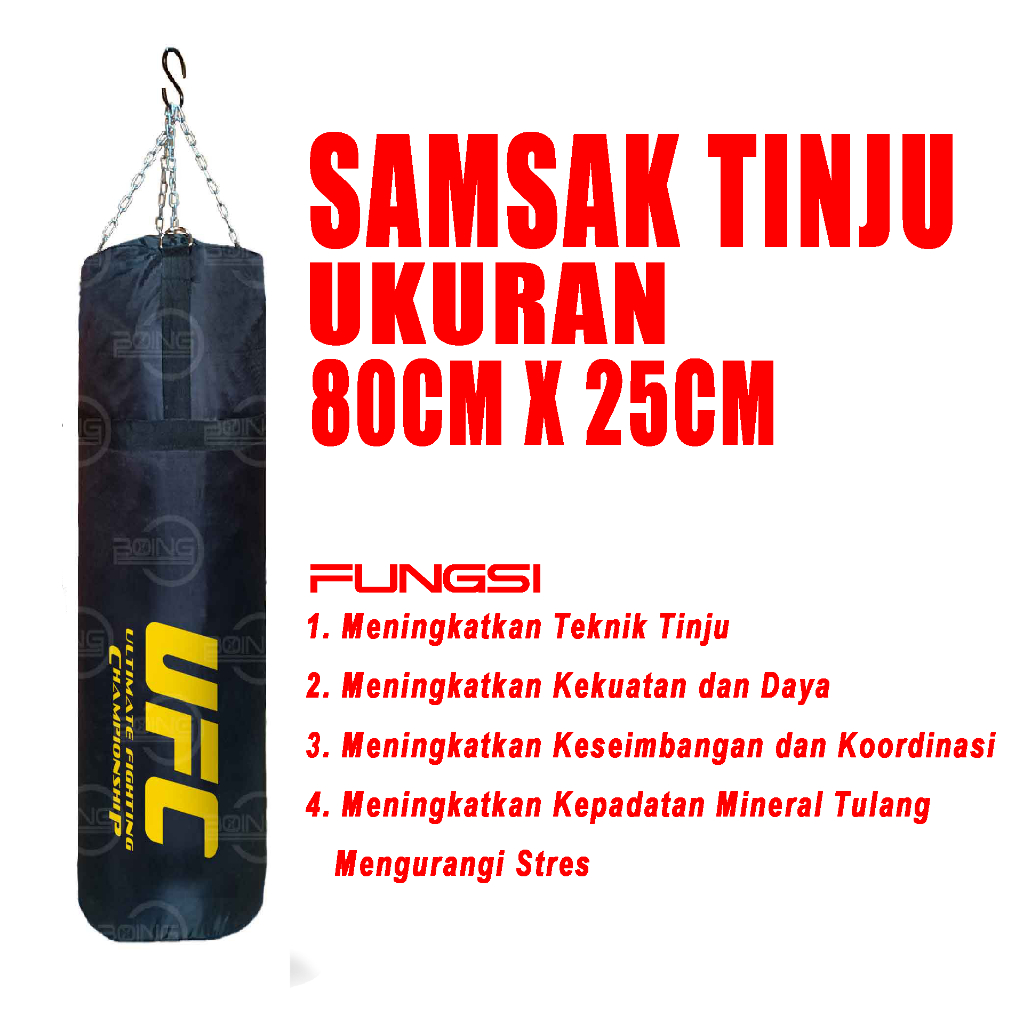 samsak tanpa isi 80cm mma muaythai boxing samsak gantung