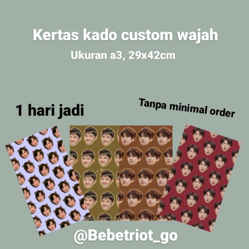 

kertas kado custom wajah a3