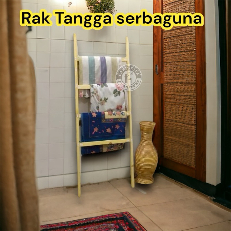 Rak Model tangga rak sarjadah rak handuk rak mukena rak sajadah