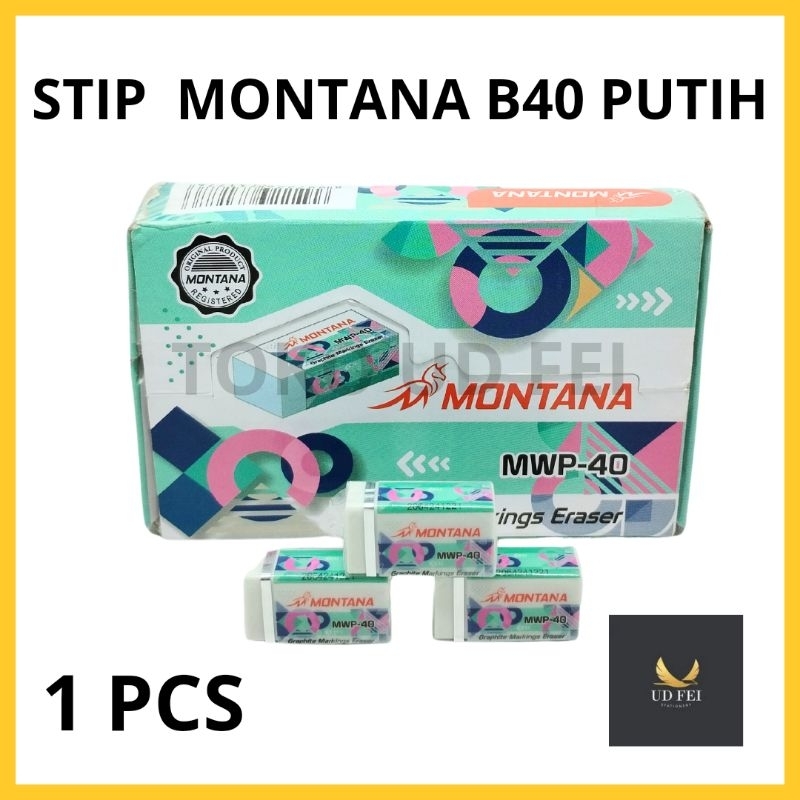 

(1 PCS) Stip montana putih/ Stip montana B40/ penghapus montana