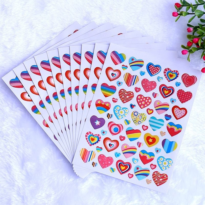 

[10 Lembar] Stiker Love Valentine Stiker Bintang Sticker Reward Stiker Bintang Stiker Nilai Dalingshop