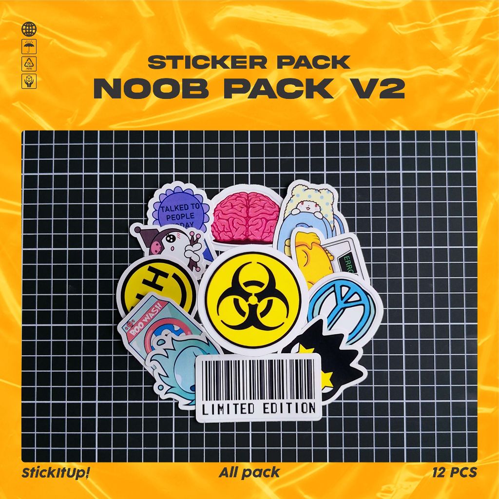 

COD✨ StickItUp Stiker Pack Motif Noob Pack Stiker Random V2 Colorfull Lucu Keren Untuk Koper Laptop Skateboard