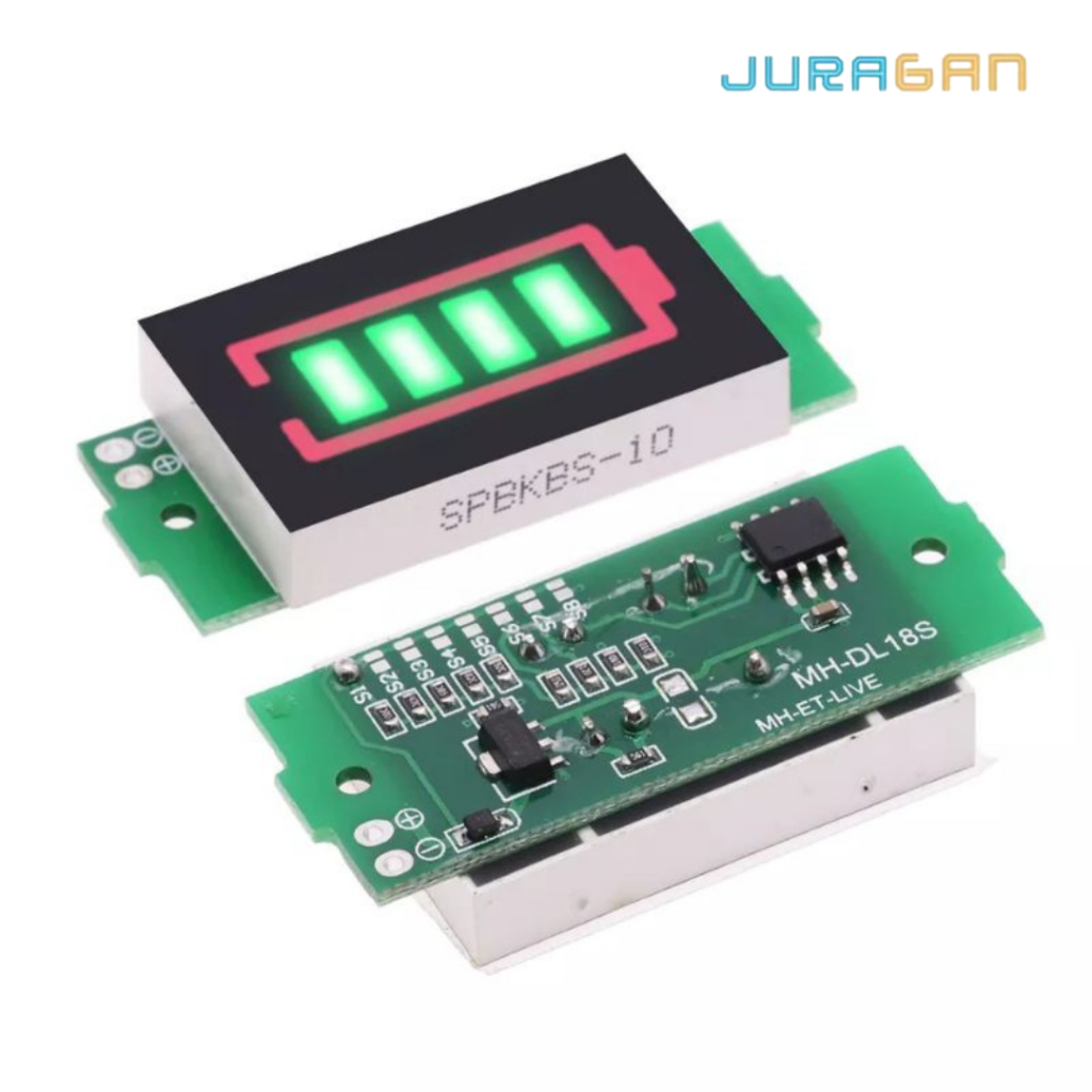 INDIKATOR KAPASITAS BATERAI 3.7 V LITHIUM 1S-8S LED DISPLAY