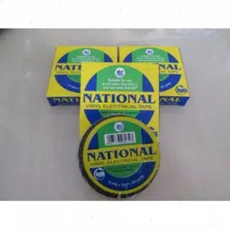 lakban isolasi NATIONAL untuk kabel / Listrik hitam isolasi NATIONAL / solasi hitam / solasi listrik