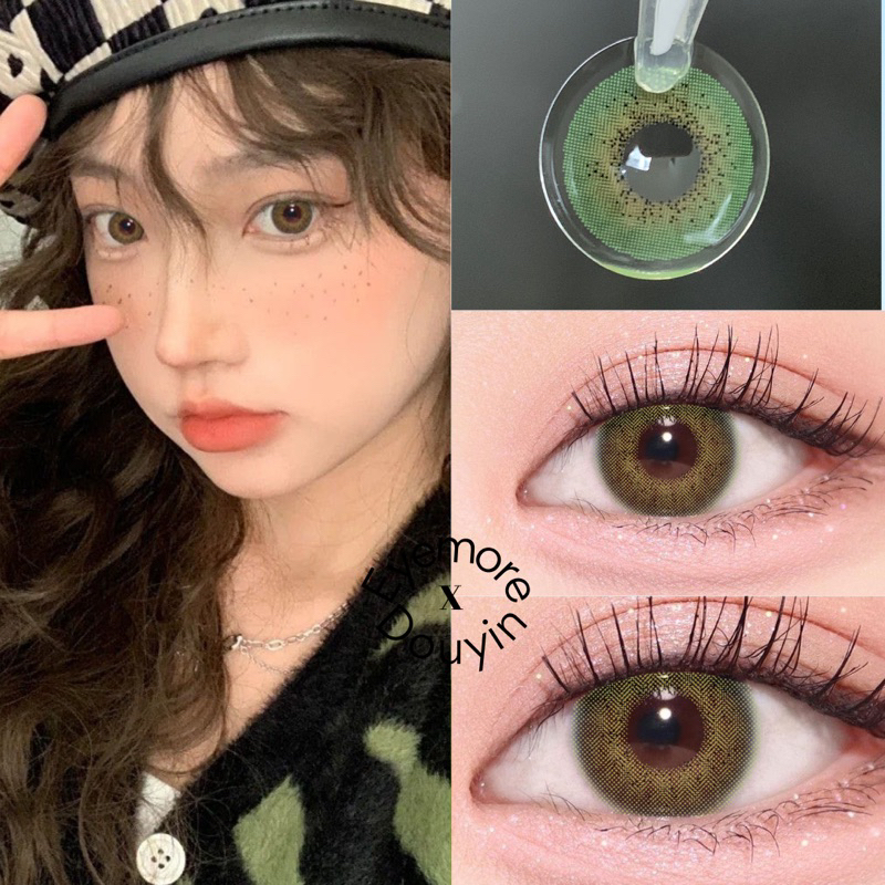 Eyemore Gentle Honey l Softlens natural tanpa ring l softlens coklat kehijauan l softlens olive l so