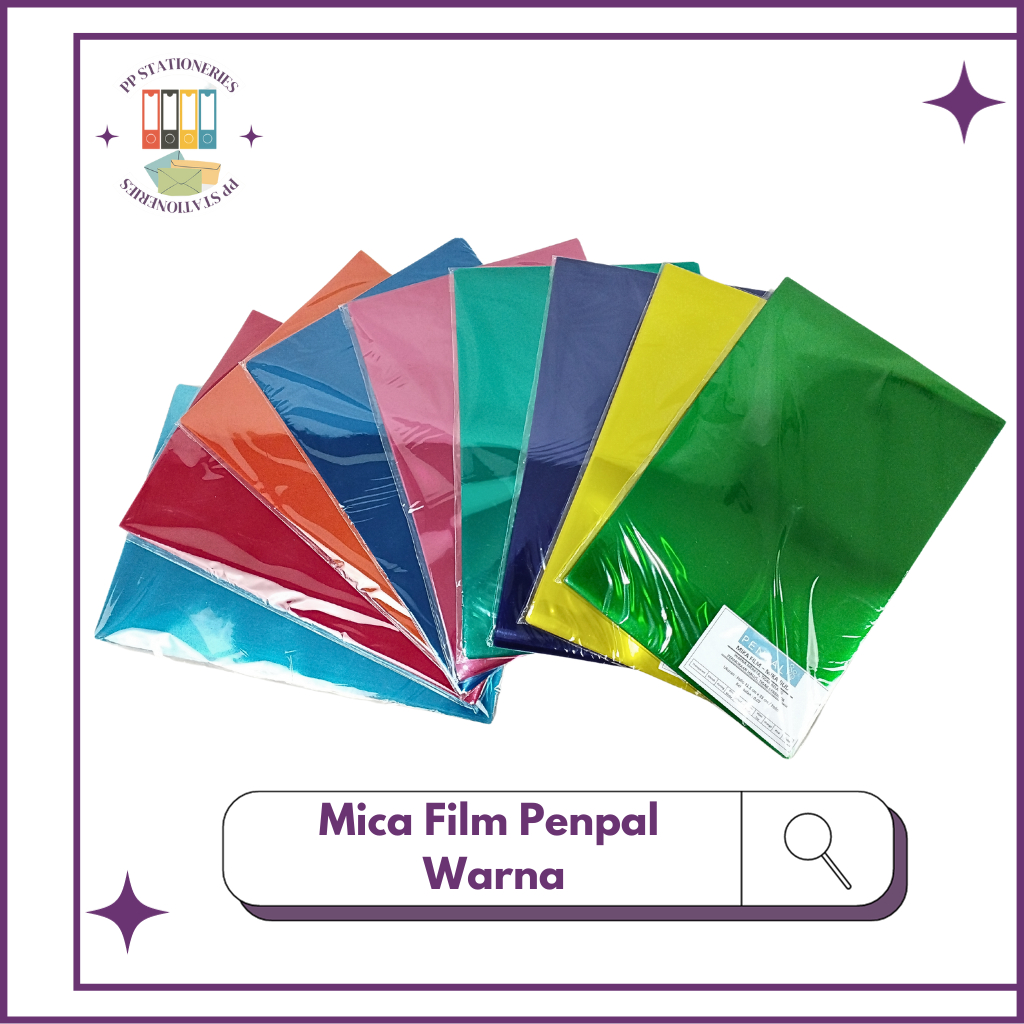 

Mika Jilid Plastik / Mica Film Warna Folio Penpal [PL-MFF]