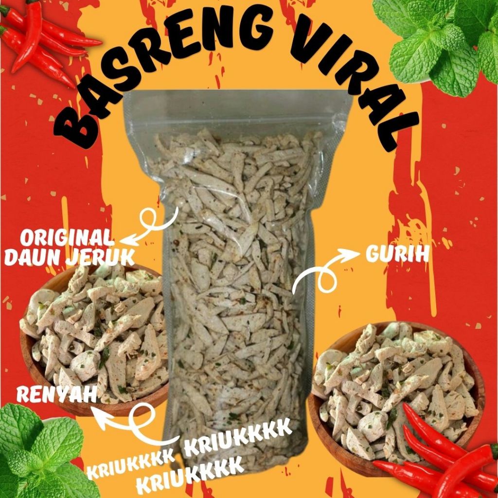 

(250 g) BASRENG ORIGINAL DAUN JERUK - CEMILAN BASRENG DAUN JERUK 1/4 KG
