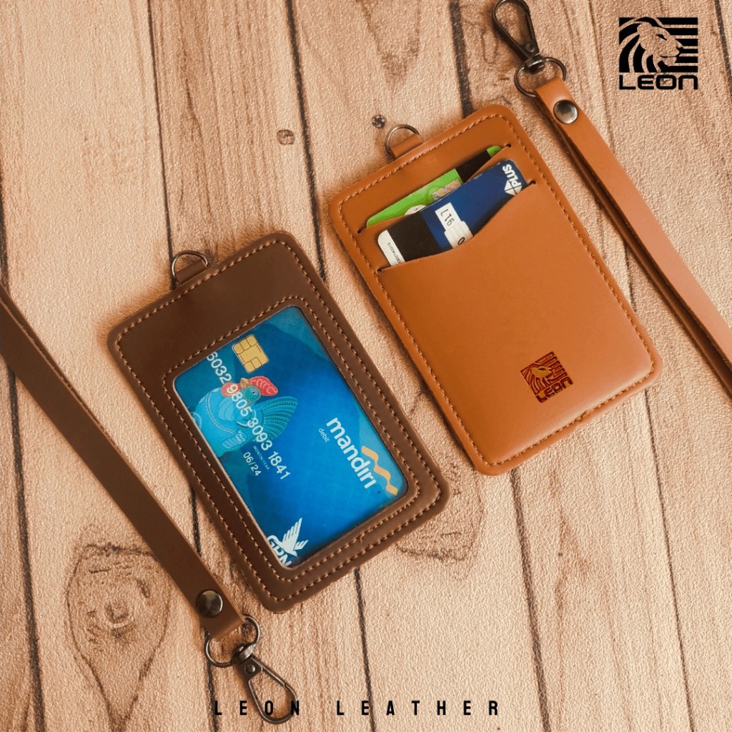

Name Tag ID Card Kulit Holder Lanyard Name Tag ID Card Kulit Muat 2 Slot Kartu Termurah NTS035