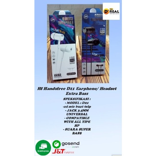 Hf Handsfree D-21 Earphone / Headset Extra Bass