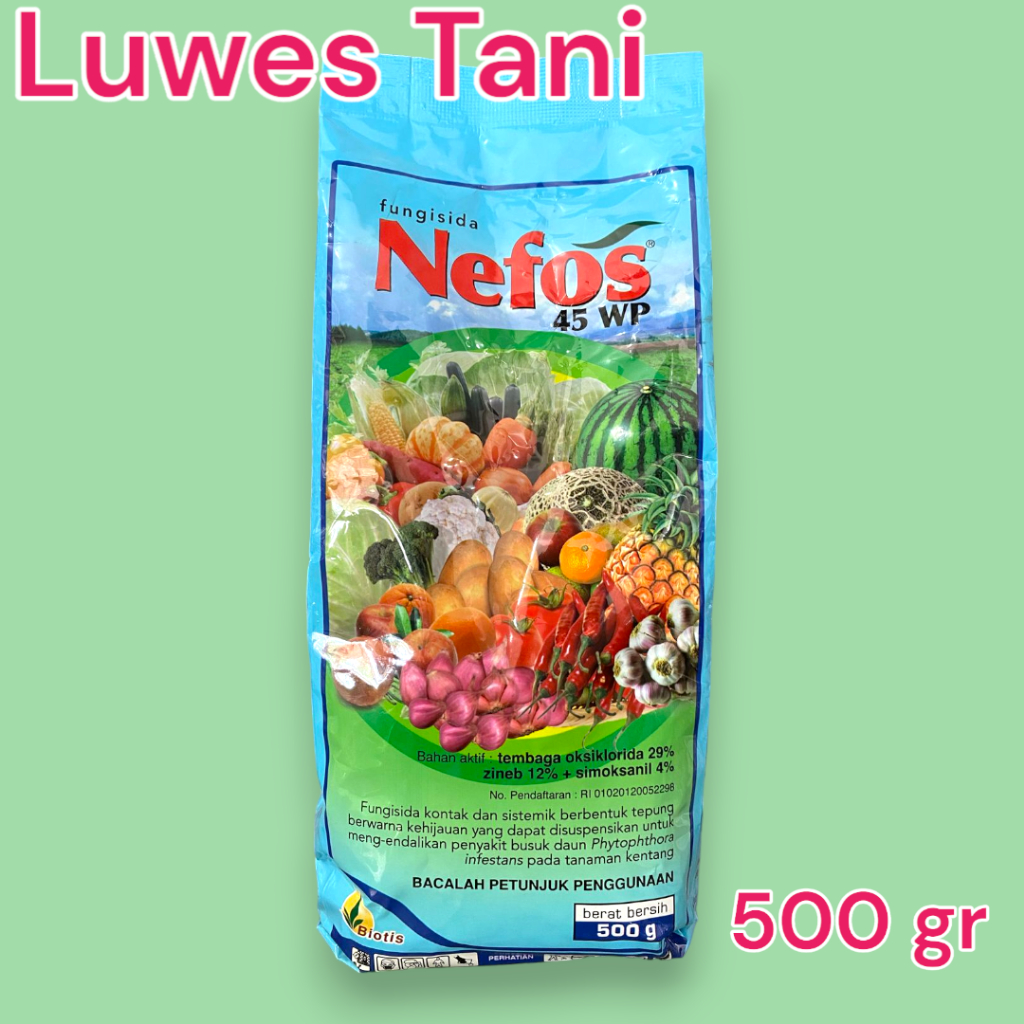 NEFOS fungisida 45 WP 500gr bakterisida sistemik 3 bahan aktif