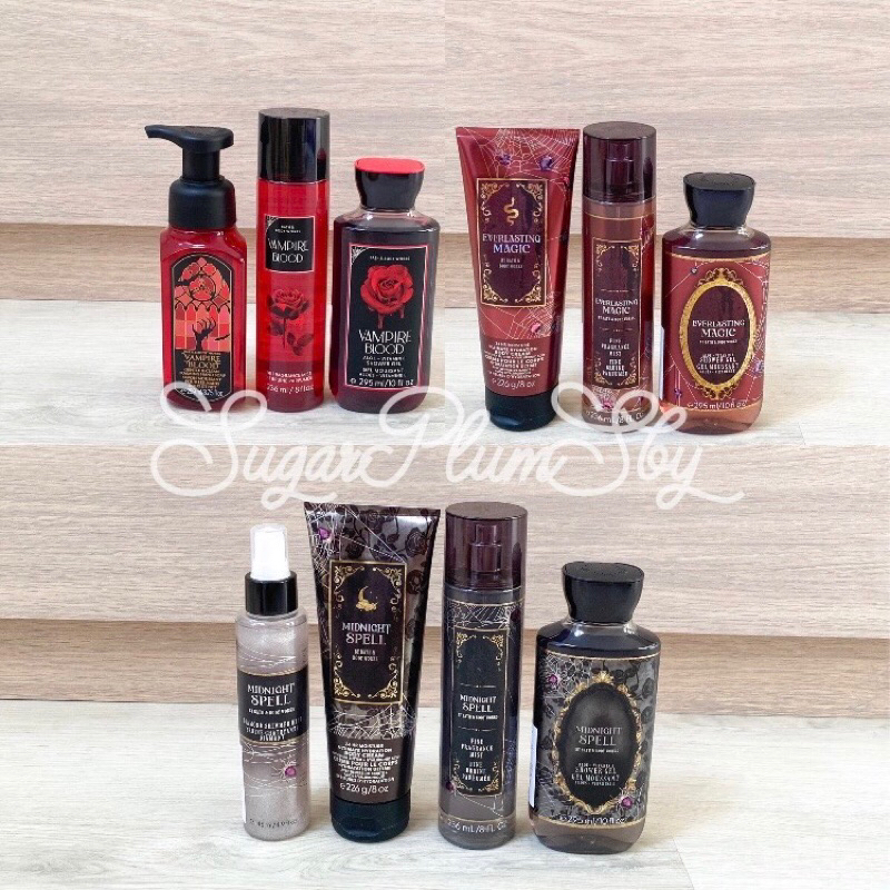 Original BPOM Halloween Edition Bath & Body Works Body Care: Body Mist, Lotion, Cream ShowerGel Full