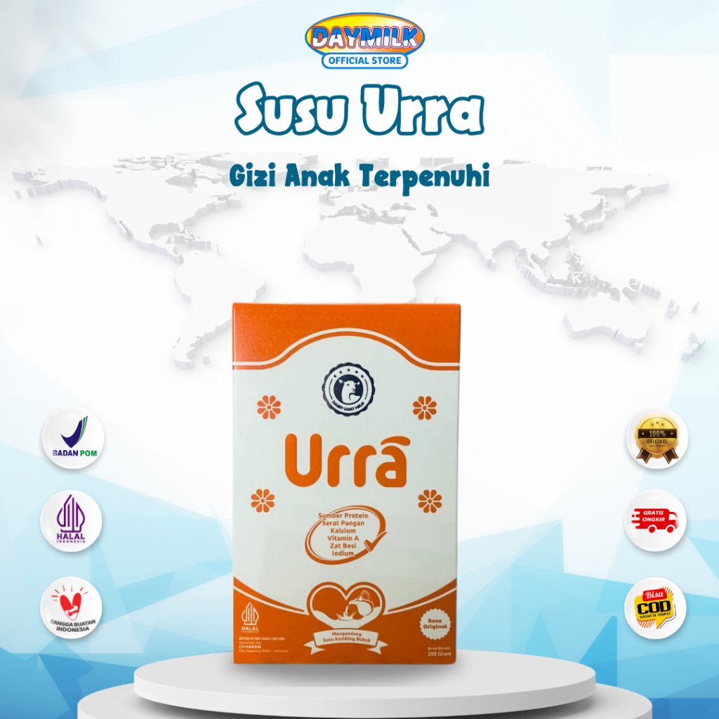 

SUSU URRA - Susu Gemuk - Penambah Berat Badan Anak - Atasi Masalah Tulang Sendi - Susu Kambing Sapera Saneen Eropa 200gram