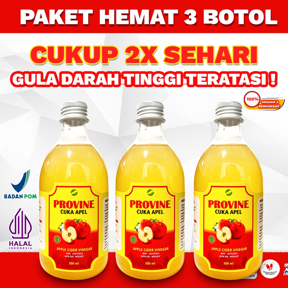 

PROVINE PAKET 3 BOTOL Cuka Apel premium - Obat Herbal Ampuh menurunkan kadar gula darah tinggi secara alami | Obat Kolesterol | Solusi Atasi Diabetes