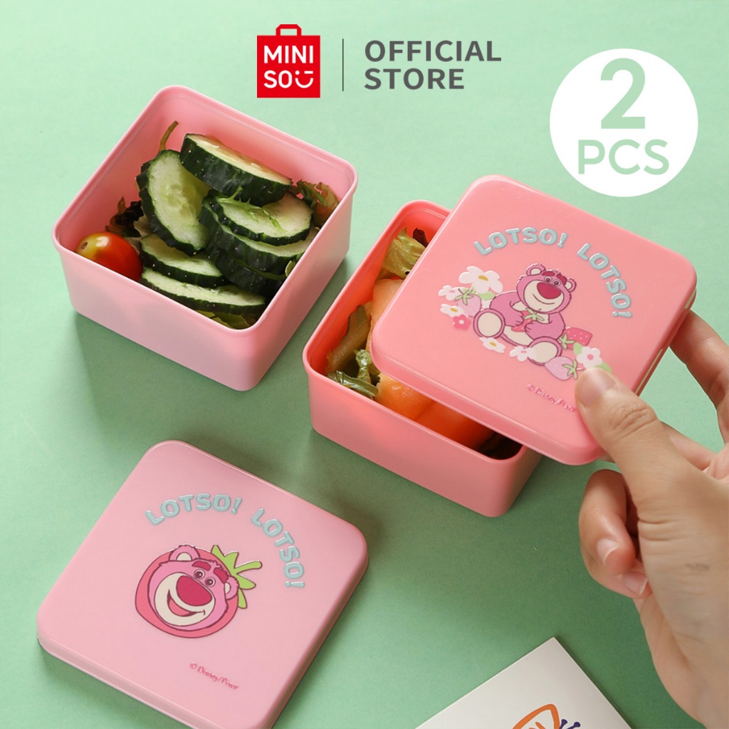 MINISO X Disney Lotso Kotak Makan Tempat Lucu Penyimpanan Makanan Set 2pcs/3pcs Food Storage