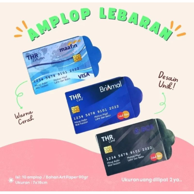 Amplop Lebaran Fitrah Uang Angpao Motif Card Amplop Fitrah Hadiah Cod