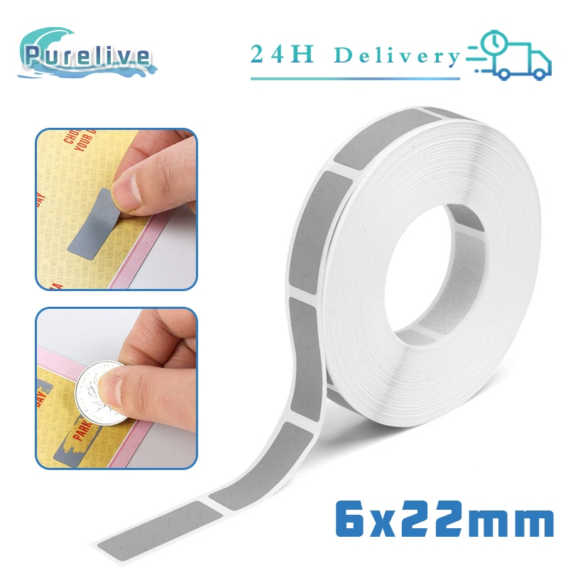 

1000pcs Scratch Off Pin Label Sticker Label Gosok Scratch Stiker Uk 6 X 22mm