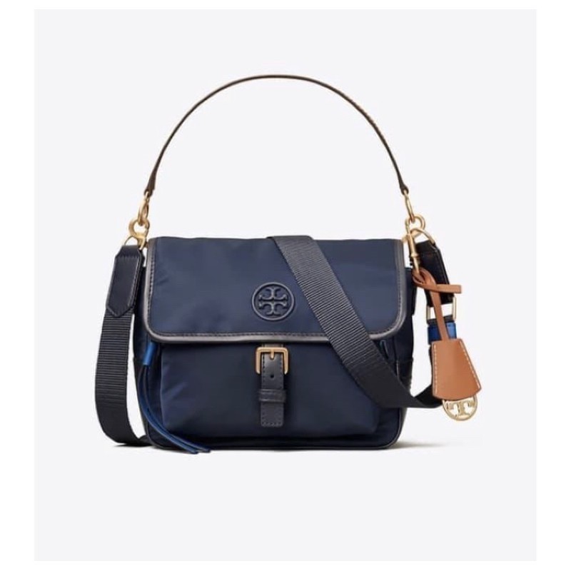 TAS TORY BURCH 74561 Piper Nylon Perry Crossbody Bag Navy ORIGINAL