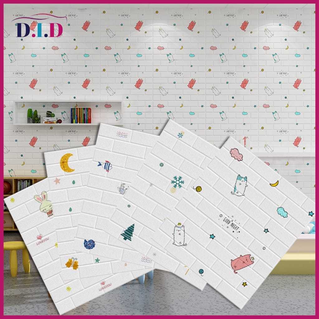 DID - Wallpaper Dinding 3D Motif Kartun Wallfoam Kids Series Wallpaper Motif Anak Murah