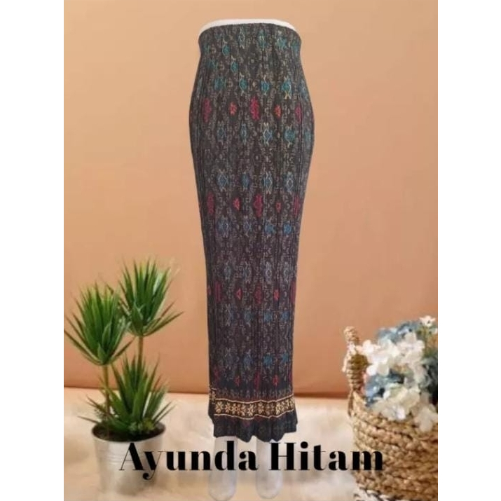 HARGA PROMO rok plisket batik / rok plisket wisuda / rok jumbo / rok plisket batik panjang AYUNDA HI