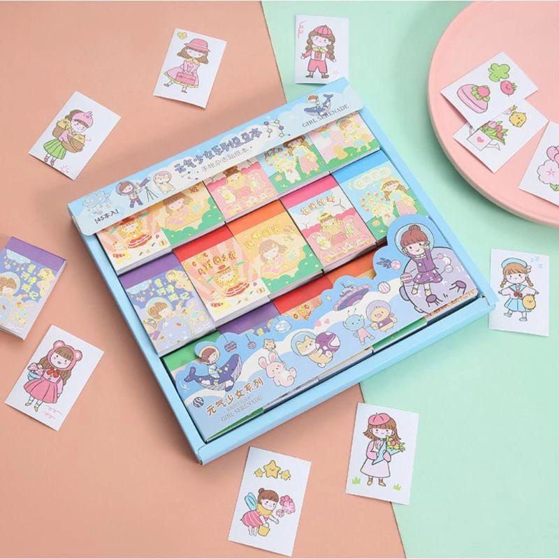 

Sticker Buku Mini Kecil Isi 24 lembar Karakter Lucu