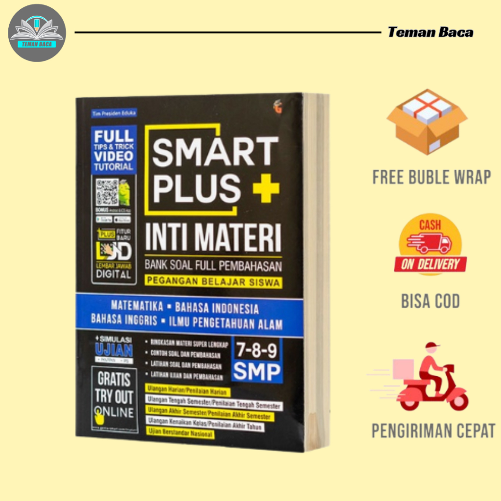 BUKU PELAJARAN SMP SMART PLUS SMP/MTS INTI MATERI BANK SOAL FULL PEMBAHASAN