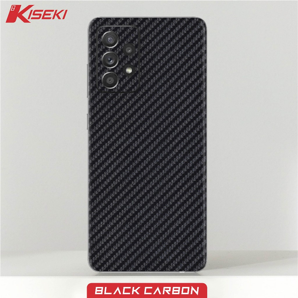 Kiseki Skin Samsung A72  on Back Case Carbon Leather Custom dll