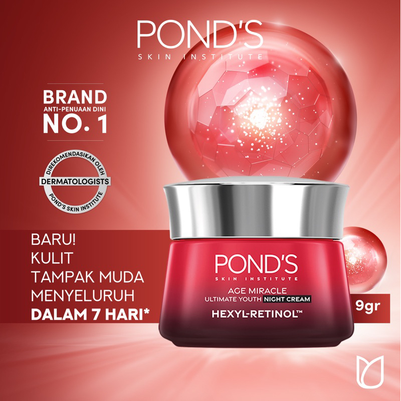 Ponds Age Miracle (PAKET) Day Cream & Night Cream 9gr // Cream Ponds Pond Siang Malam Kemasan Baru /