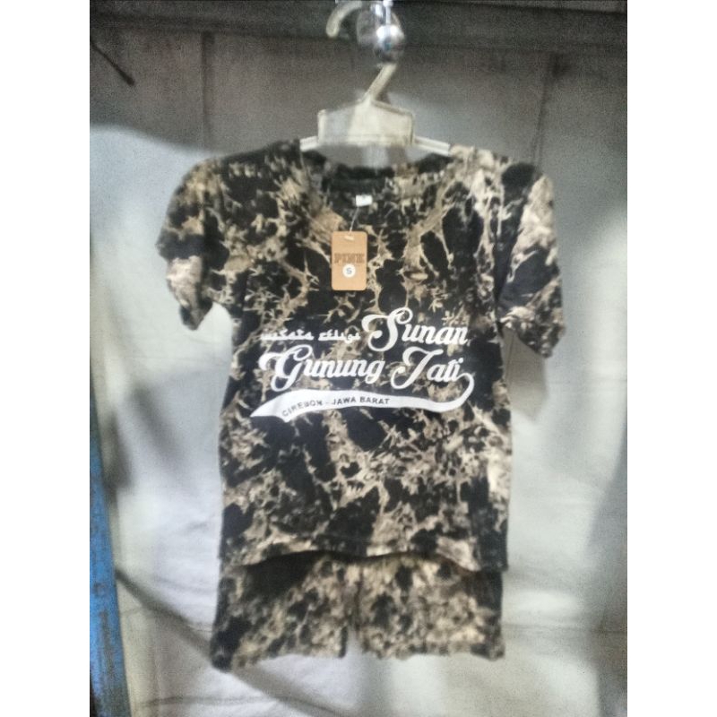 kaos setelan anak - anak usia  1 - 9 tahun tulisan SUNAN GUNUNG JATI ( CIREBON )