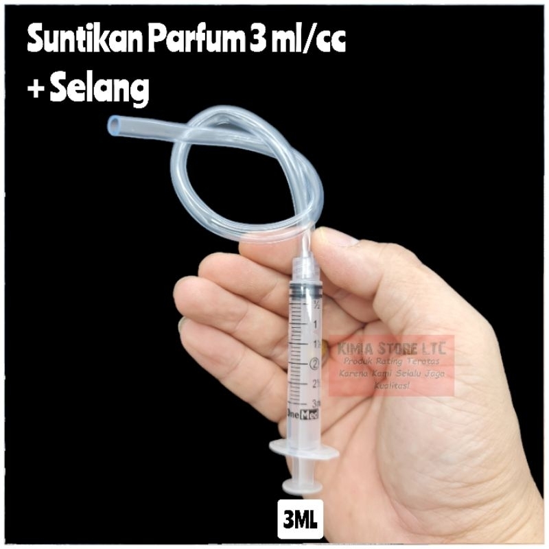 SUNTIKAN PARFUM 3 ML + SELANG / SYRINGE + SELANG ( SUNTIKAN + SELANG ) / SUNTIKAN PARFUM FREE SELANG