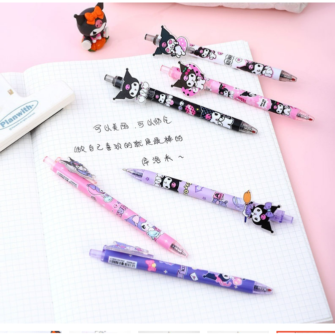 

[1Pcs] Pulpen Cetek Akrilik 0.5MM Pena Sanrio Kuromi Cinnamoroll Melody gel