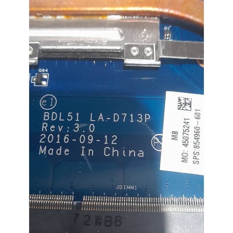 MAINBOARD LAPTOP HP 15-BA0292ax AMD A10-9600p