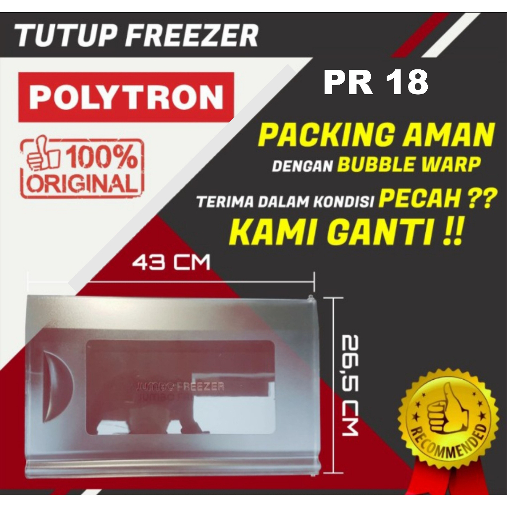Tutup pintu freezer POLYTRON