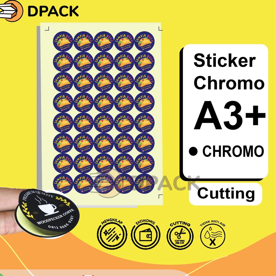 

Cetak Sticker Chromo Sticker Label Kemasan printcut